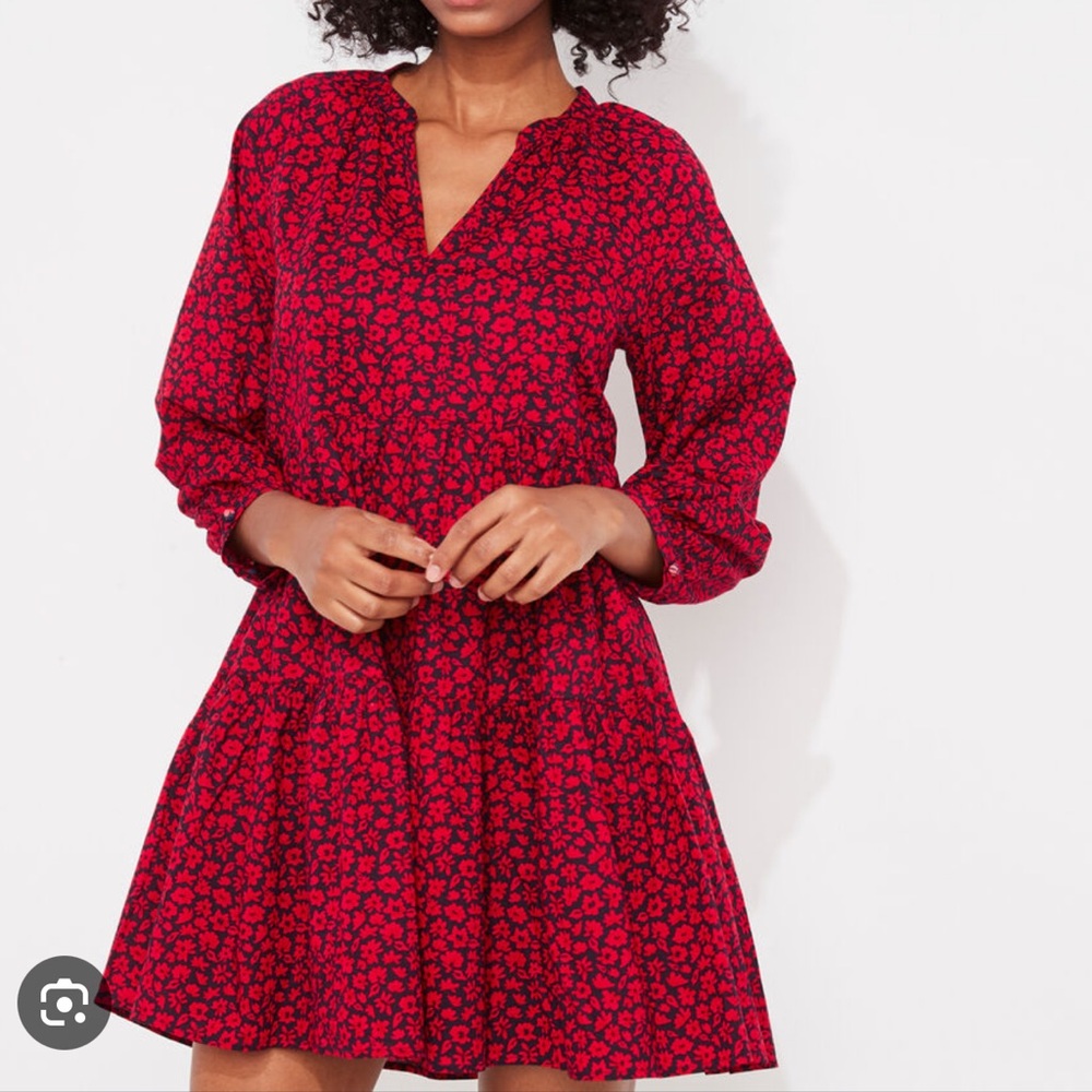 VINEYARD VINES WATERCOLOR WILDFLOWERS TIERED DRESS